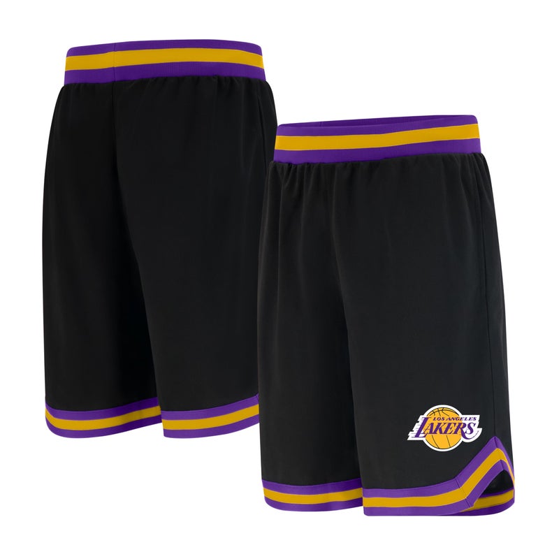 Ultra Game NBA Official Mens Active Knit Basketball Training Shorts Unisex Los Angeles Lakers Black XLarge - Image 2