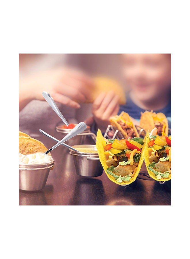 NIBEMINENT Taco Stand Up Holder Silver 27.5x6.5x5centimeter - Image 5