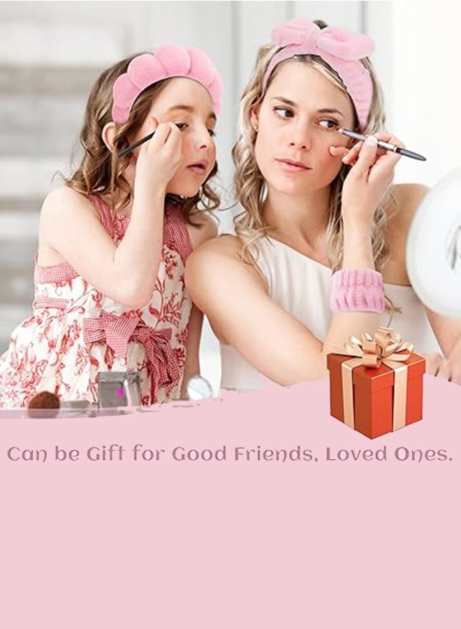 Puffy Face Wash Wristband Hair Band Set For Makeup, Towel Headband For Skin Care, Sponge Makeup Hair Band For Girls, Women Spa Headband And Skin Care Headband 4pcs - Image 5