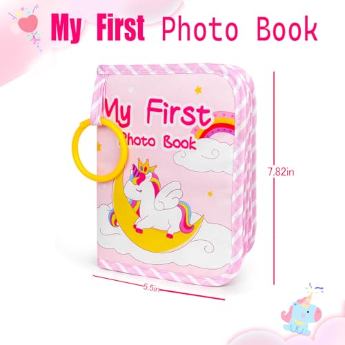 TSYAN Baby First Family Photo Album Memory Book for Boys & Girls,My First Family Album with Mirror for 4x6 Baby Kids Toddlers Family Pictures-Perfect Gifts for Baby Shower Newborns Family Photos - Image 2
