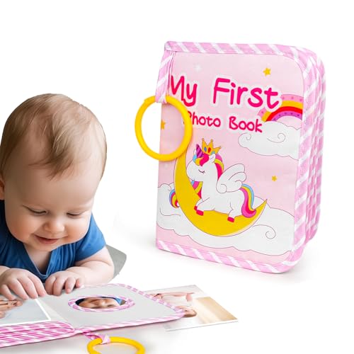 TSYAN Baby First Family Photo Album Memory Book for Boys & Girls,My First Family Album with Mirror for 4x6 Baby Kids Toddlers Family Pictures-Perfect Gifts for Baby Shower Newborns Family Photos - Image 1
