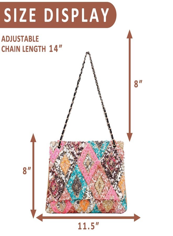 QTKJ Women's Multicolor Floral Boho-chic Straw Tote Handbag, One Size, Rectangular, Zipper Closure, Shoulder & Cross-Body Strap, Lightweight, Wear-Resistant, Checkpoint Friendly - Image 4