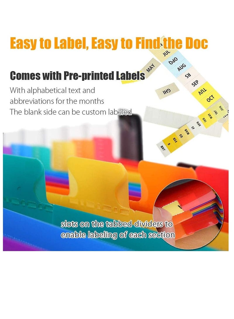 Excefore Expanding File Folder 24 Pockets, Multi-Color Accordion A4 Document Organizer with Expandable Wallet Stand – Works on Size and Letter - Image 2