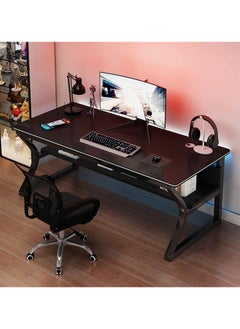 AGD K-Shape Computer Gaming Table with Sturdy and Easy-to-Assemble Desktop (Black)  - Image 1