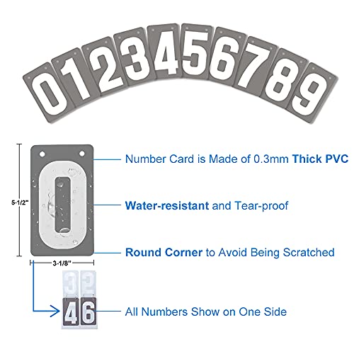 GOGO Scoreboard Flip Score Keeper Bulk for Basketball Game, Portable Scoreboard Up to 99 - Grey - Image 3