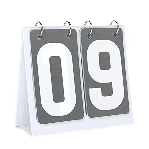GOGO Scoreboard Flip Score Keeper Bulk for Basketball Game, Portable Scoreboard Up to 99 - Grey - Image 1