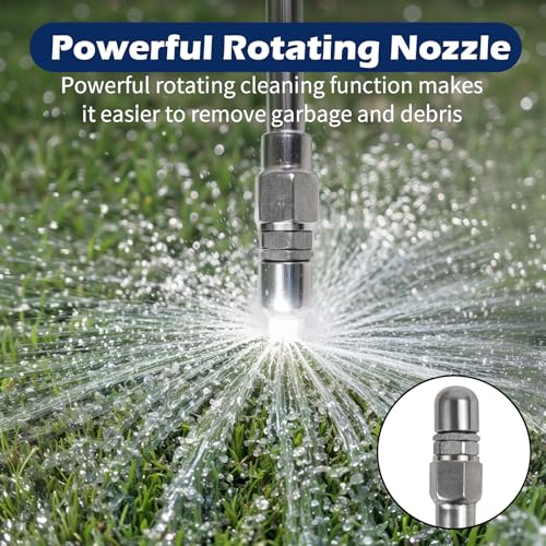 WodGod ShutOff Valve RV Black Tank Cleaner WandRV Tank Flexible Swivel Stick Rinser360 Degree Swivel Adapter and Power Nozzle Black Tank Rotary Cleaning ActionEasy Clean - Image 3