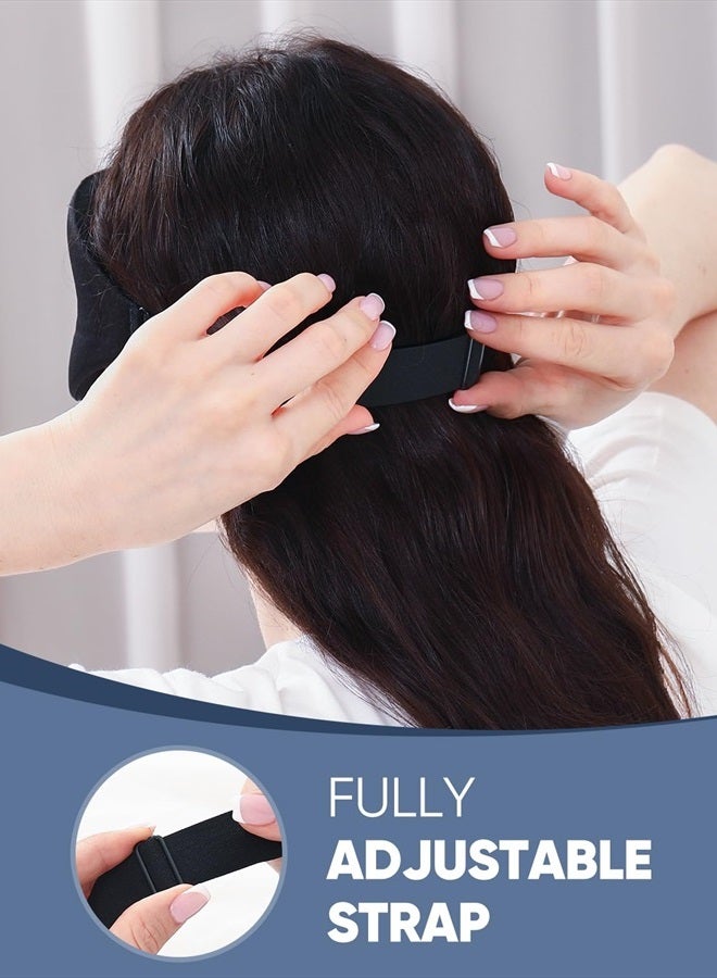 MZOO Sleep Eye Mask for Men Women, Zero Eye Pressure 3D Sleeping Mask, 100% Light Blocking Patented Design Night Blindfold, Soft Eye Shade Cover for Travel, Purple - Image 5