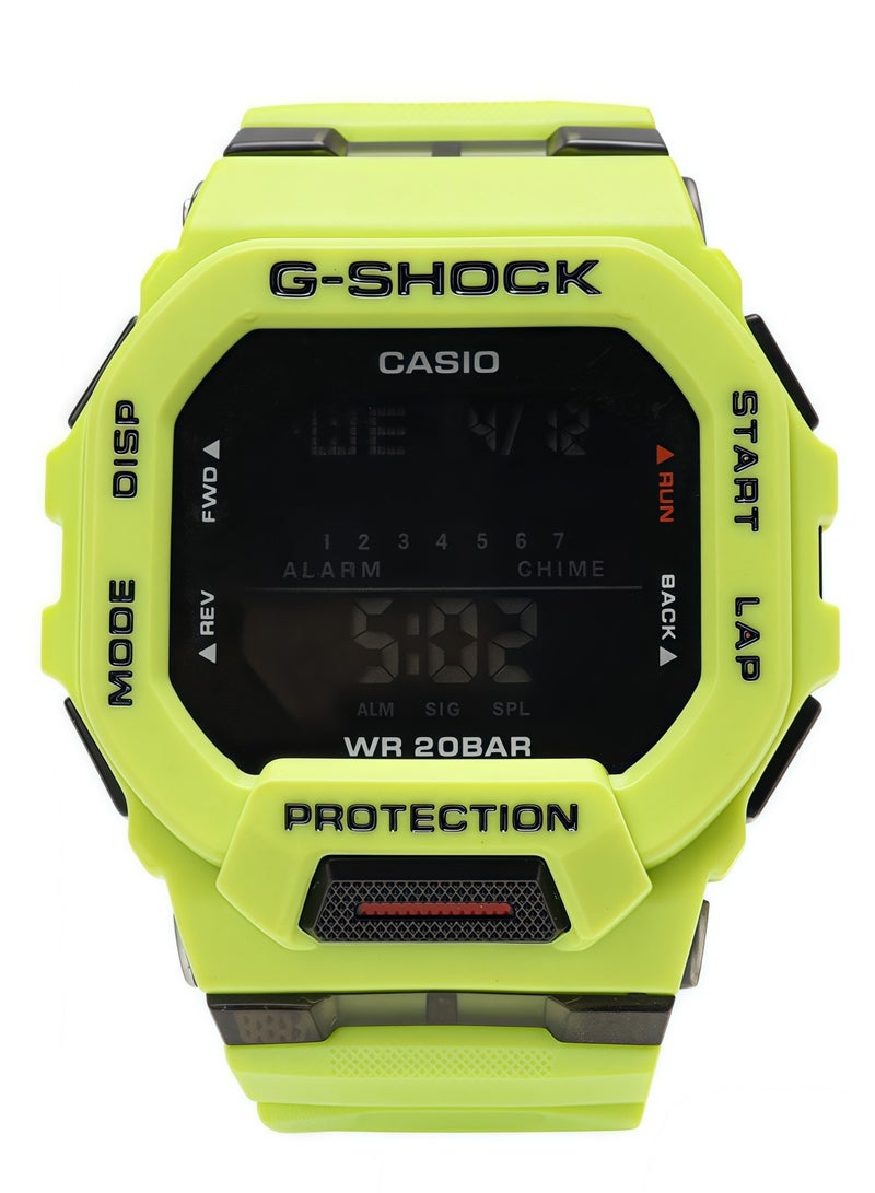 CASAON Casio G-shock Male Wristwatch - Quartz Sport Resin Band and case Yellow Digital Black Dial - Image 1