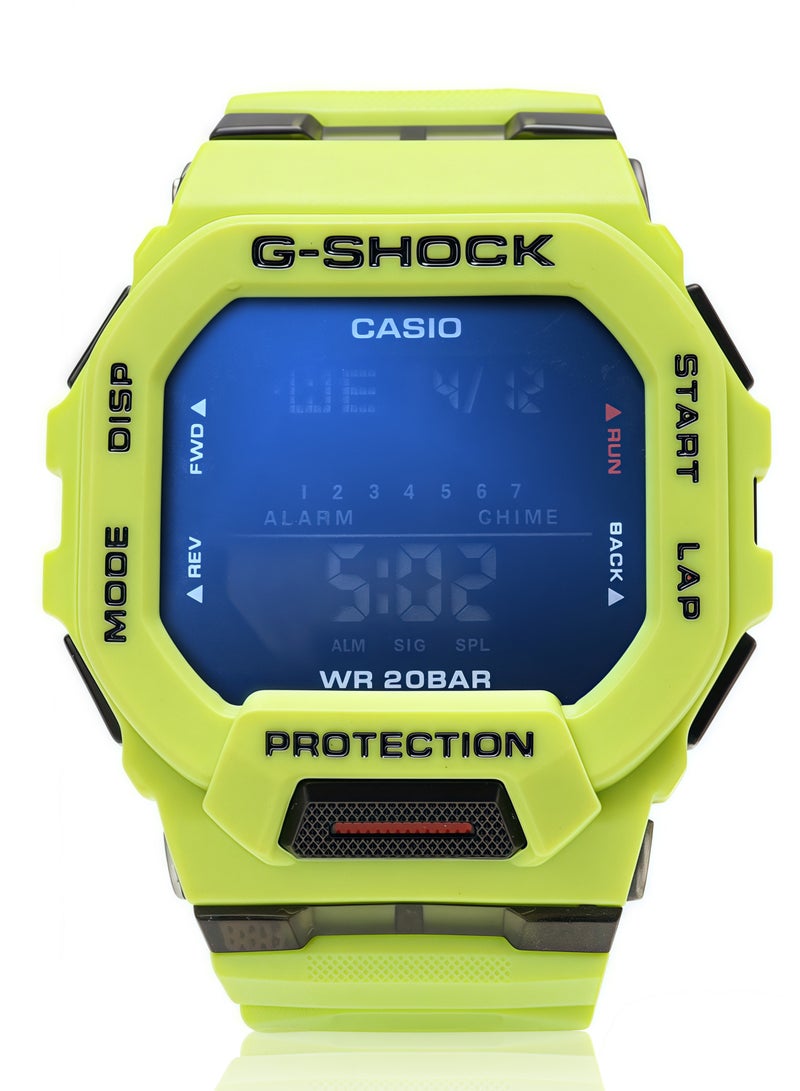 CASAON Casio G-shock Male Wristwatch - Quartz Sport Resin Band and case Yellow Digital Black Dial - Image 5
