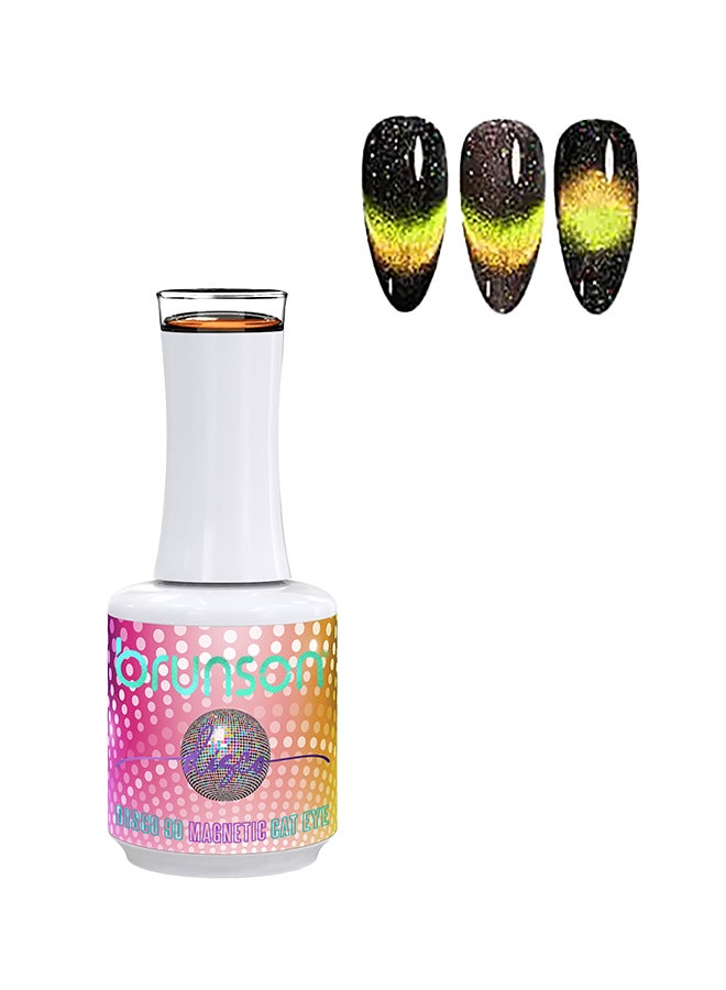 brunson Gel Polish 15ml Disco 9D Magnetic Cat Eye Gel Polish Reflective Sparkly Diamond Gel Effect French Manicure Pedicure Gel Nail Polish Salon Quality Chip Resistant Gel Nail Extensions UV Gel for Nail Art - Image 1