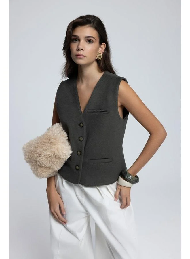 MAI STUDIOS CO. Pace Petrol Blue Short Vest