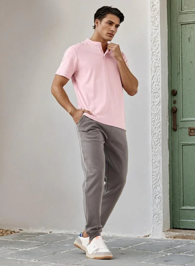 Splash FAV Regular Fit Henley Neck T-shirt