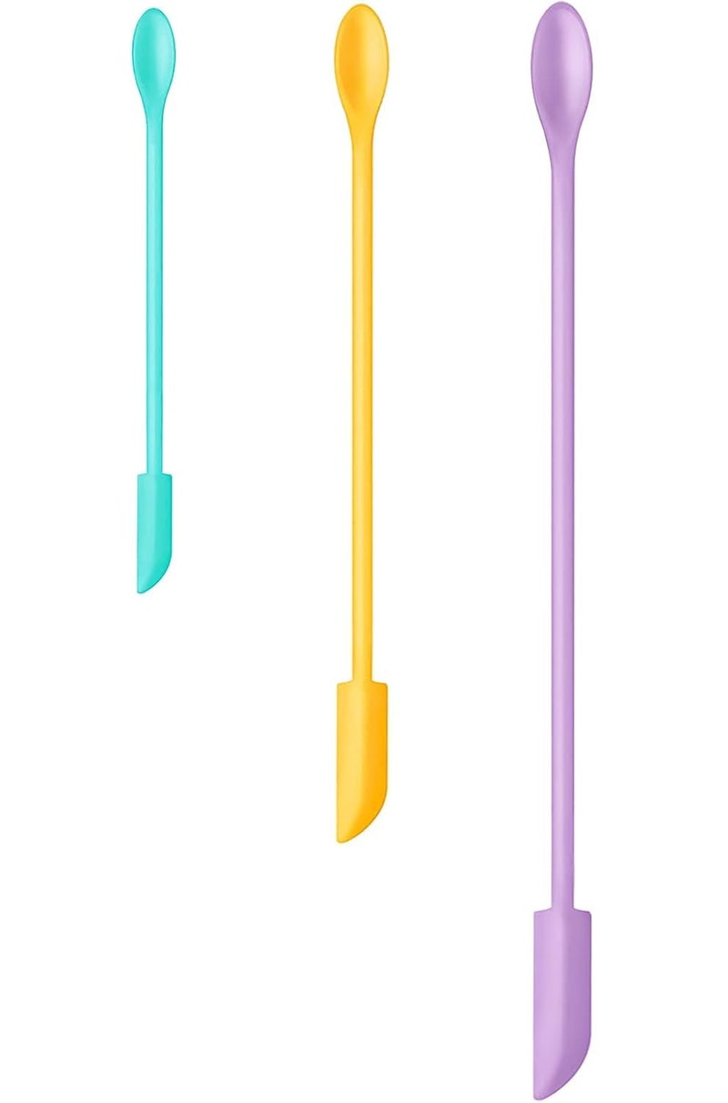 barsone Silicone Spatula Set (3Pcs) - Mini Scraper Tool for Beauty & Food - Reach Every Last Drop, Multi-Size Spatulas for Makeup Jars, Lotion Bottles & Kitchen Containersâ€‹ - Image 1