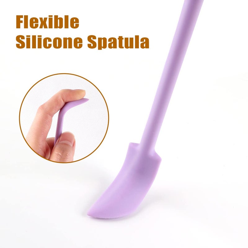 barsone Silicone Spatula Set (3Pcs) - Mini Scraper Tool for Beauty & Food - Reach Every Last Drop, Multi-Size Spatulas for Makeup Jars, Lotion Bottles & Kitchen Containersâ€‹ - Image 3