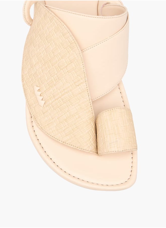 LBL by Shoexpress Men Textured Slip-On Arabic Sandals  - Image 3