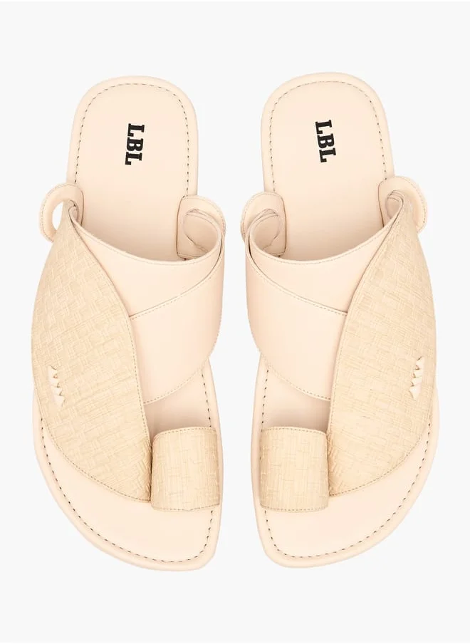 LBL by Shoexpress Men Textured Slip-On Arabic Sandals Ramadan Collection