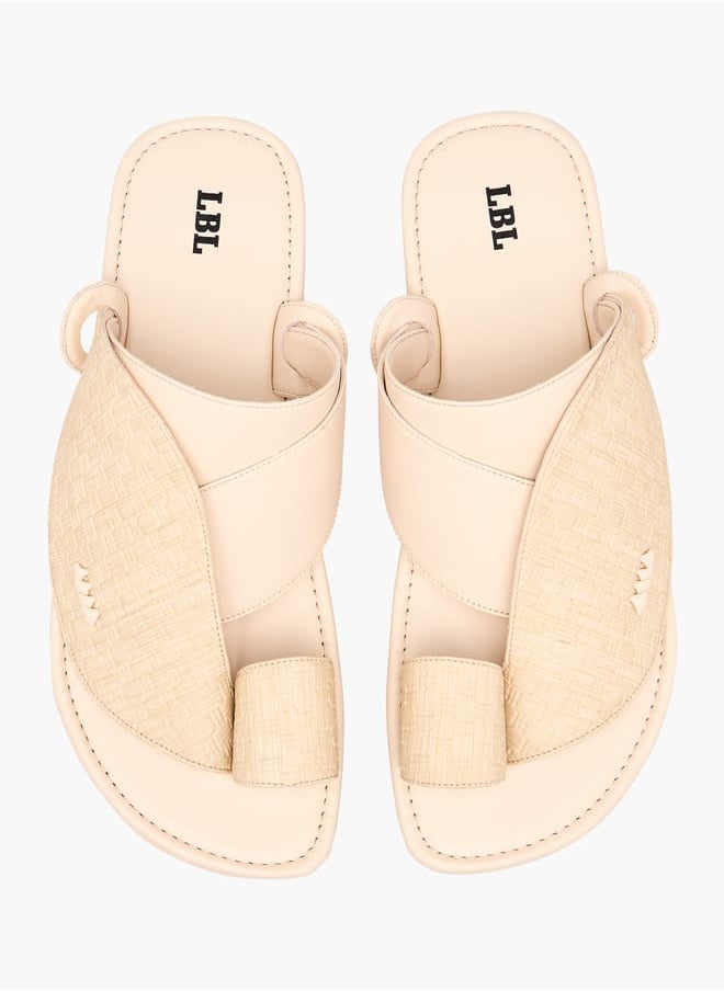 LBL by Shoexpress Men Textured Slip-On Arabic Sandals  - Image 1