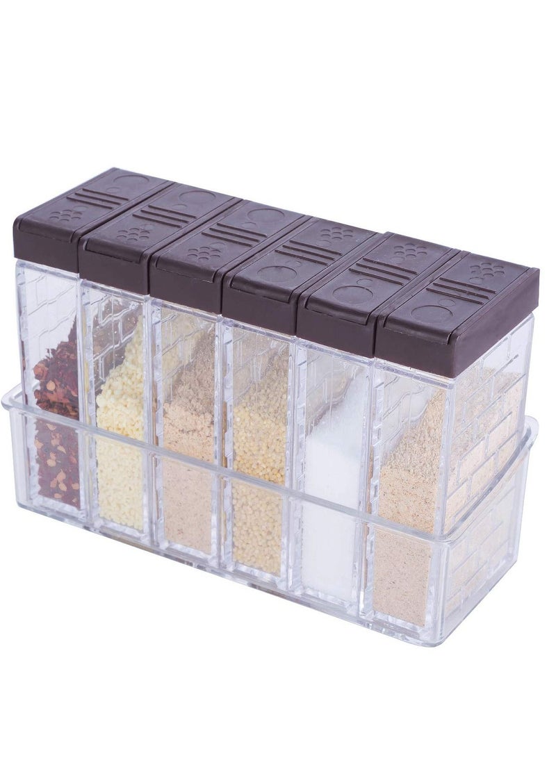 Condiment Jar, 6Pcs Seasoning Box Storage Container Barbecue Containers Kitchen Supplies Coffee - Image 1