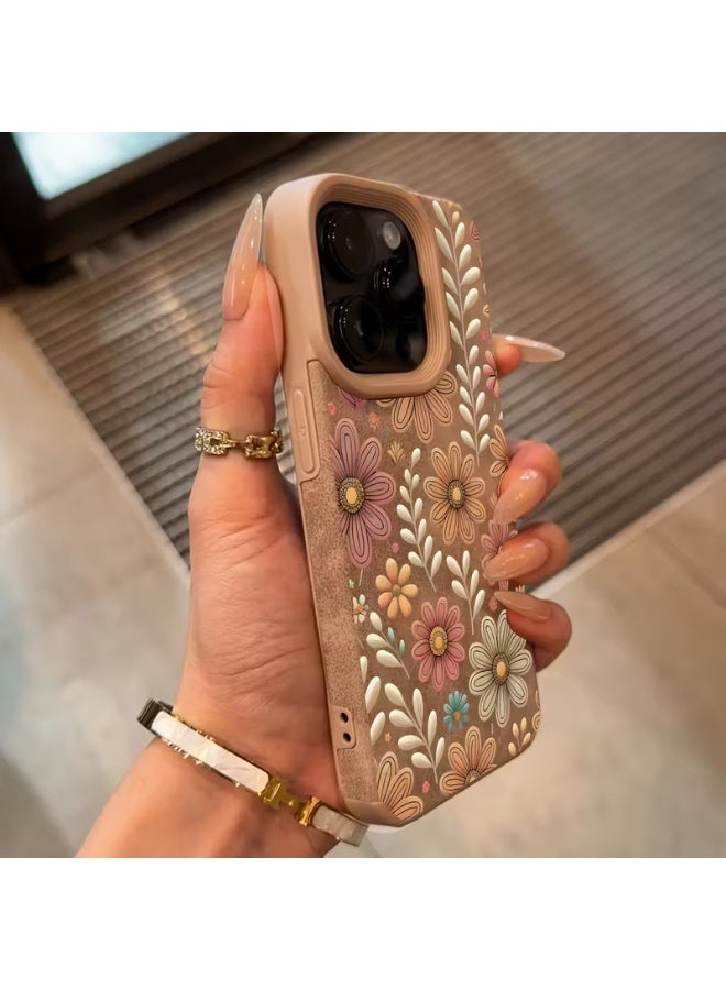Temu Floral-themed cases featuring a comfortable faux leather finish, non-slip, shock-absorbing, and scratch-resistant. Lightweight and high-quality, compatible with iPhone 14 Pro Max. - Image 2
