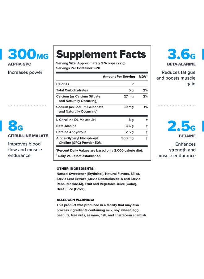LEGION Pulse Pre Workout Supplement - All Natural Nitric Oxide Preworkout Drink Creatine Free Naturally Sweetened Beta Alanine Citrulline Alpha GPC - Caffeine Free Strawberry Kiwi Pre Workout Powder - Image 1