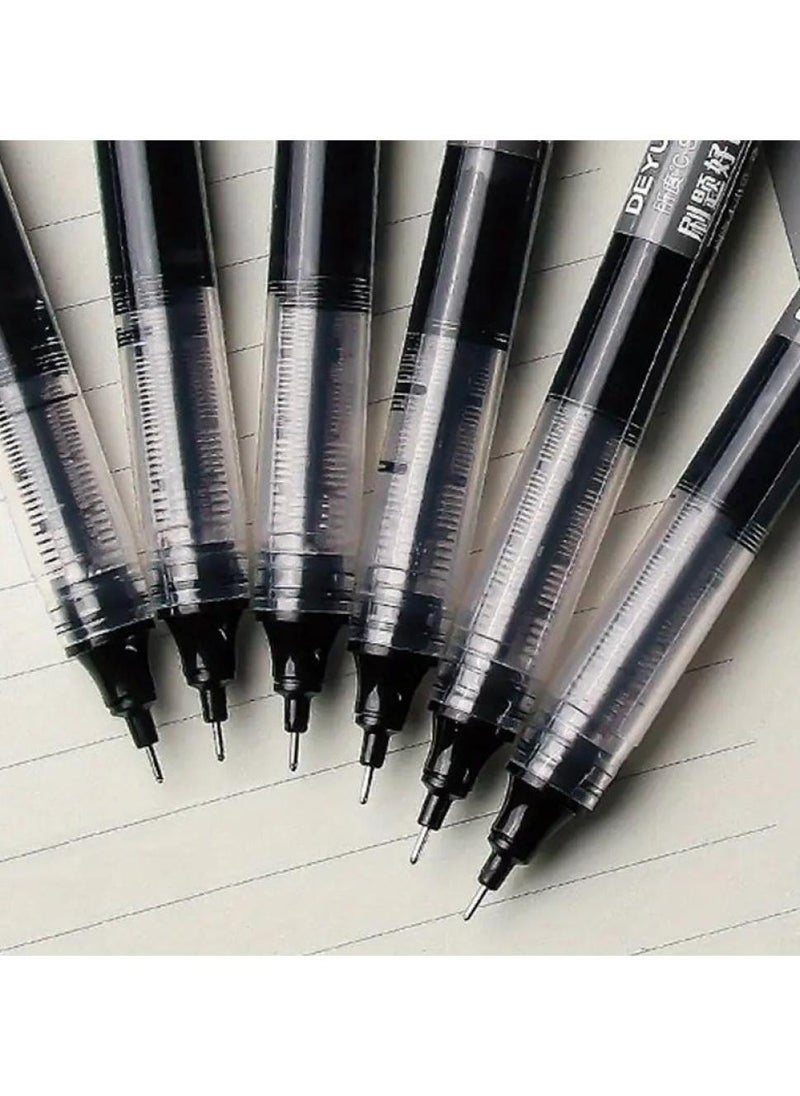 Al Kanzi 10pcs Multifunctional Quick-Drying Gel Pens, 0.5mm Fine Point, Black Ink, Smooth Writing Rollerball Pens for School and Office Stationery  - Image 3