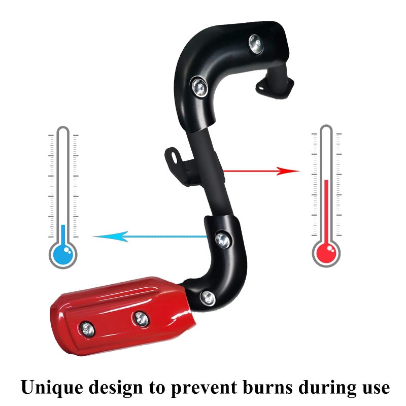 Chikia CT200U Upgrade Exhaust Pipe with Muffler Silencer Kit Chikia Replacement for Coleman CT200U CT200U-EX Axis M200 Mini Bike - Image 2