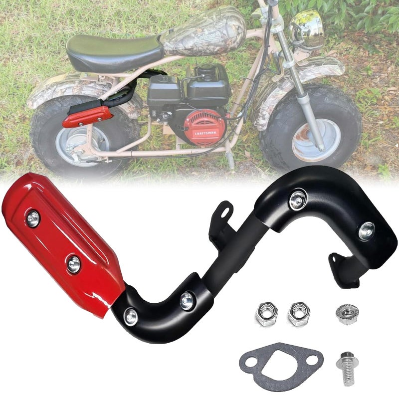 Chikia CT200U Upgrade Exhaust Pipe with Muffler Silencer Kit Chikia Replacement for Coleman CT200U CT200U-EX Axis M200 Mini Bike - Image 1