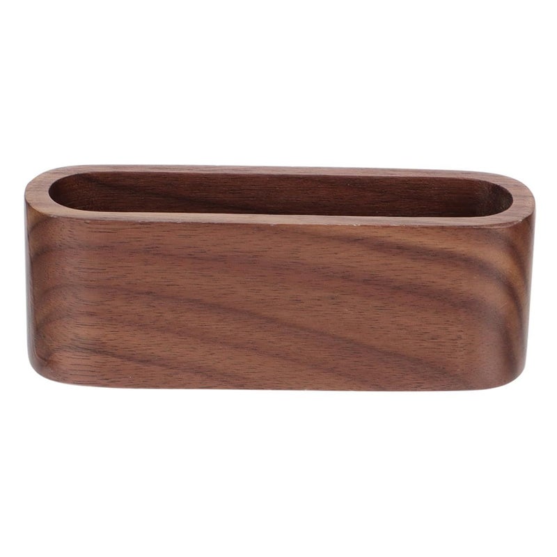 Solid Wood Business Card Case Box Holder Office Supplies Storage Organizer - Image 2