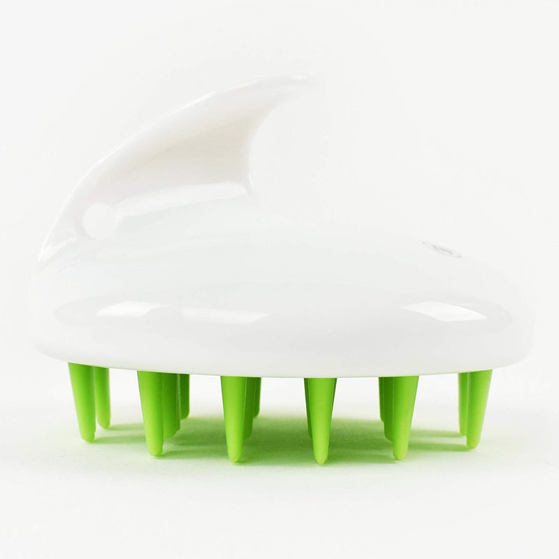 Zyllion Hair Shampoo Brush and Scalp Massager Care for Dandruff Removal, Scrubber, Hair Growth and Exfoliator with Flat and Pointed Soft Silicone Bristles for Women and Men - Green (ZMA-12-GR) - Image 5