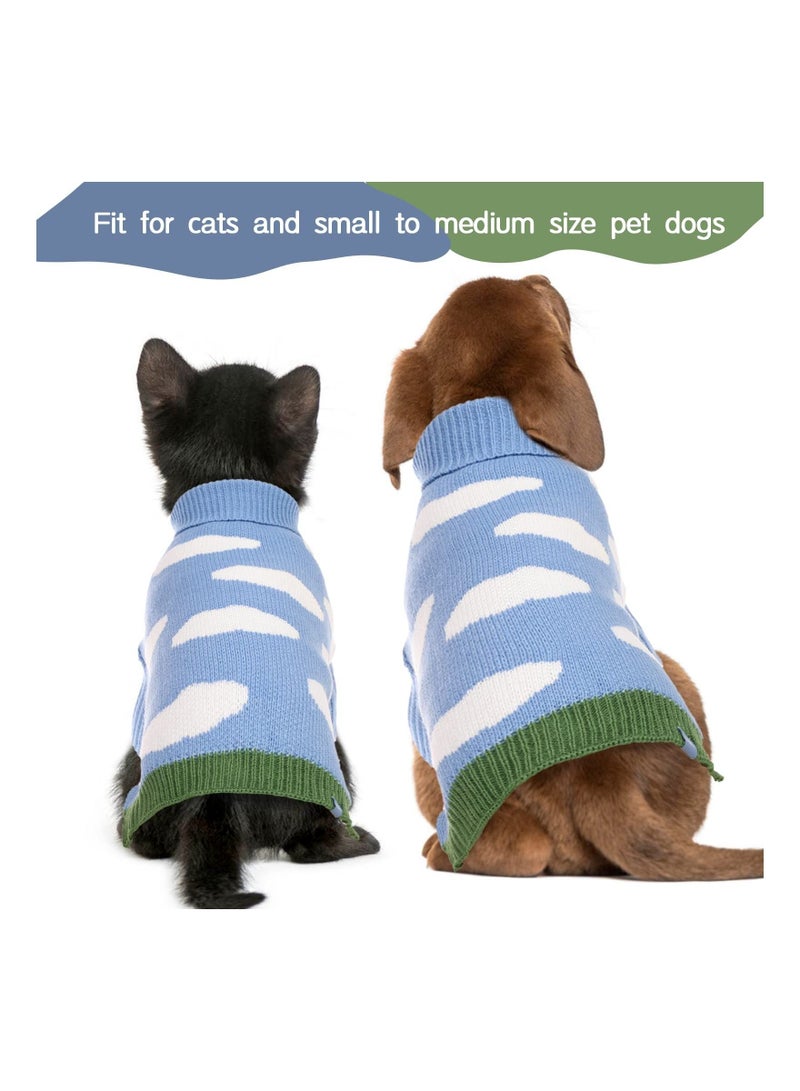 Y&D Dog Sweaters Warm Clothing Knitted Jumpers Cute T-Shirts 2-Legged Vest Cozy Soft Turtleneck Coats for Fall and Winter Cold Weather Ideal Gift Pet in New Year - Image 3