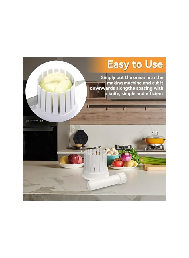 S-TOP Blooming Onion Cutter, Easy Fried Onion Blossom Slicer & Core Remover, Multi-Purpose Vegetable & Fruit Cutter Tool, Kitchen Gadget, for Onions, Potato, Tomato, Apple, Orange - Image 2