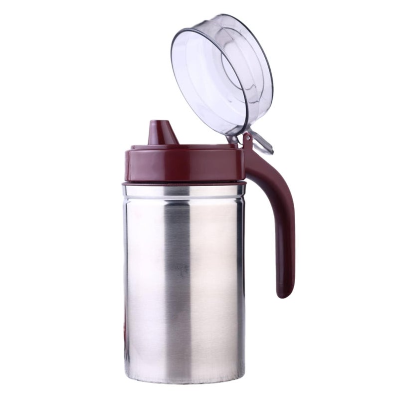 DHARMINSON Oil Dispenser Stainless Steel with Small Nozzle 500ml Oil Container Ideal for Mustard Oil Coconut Oil Olive Oil Canola Oil Vinegar Sauce