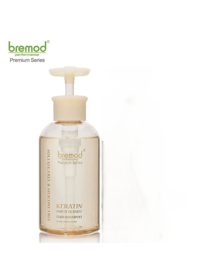Bremod Performance Premium Series Keratin Complex Treatment Shampoo 350ml - Sulfate-Free Smoothing & Color Protection