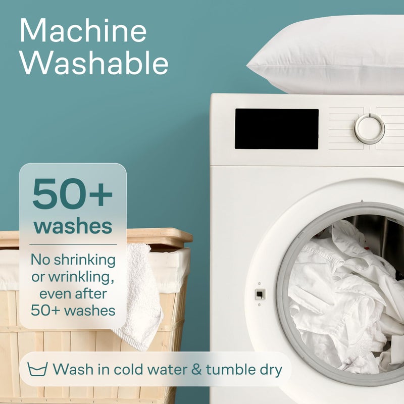 Niagara Sleep Solution Niagara 4 Pack Waterproof Pillow Protectors Standard 20x26 Inches Smooth Zipper Premium Encasement Covers Quiet Cases Set White - Image 5