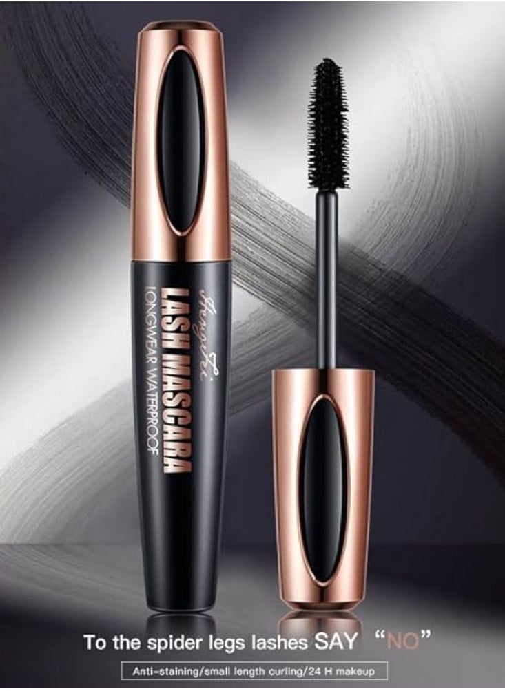 SKY-TOUCH 4D Silk Fiber Lash Mascara Voluminous Fiber Mascara, Black Silk Fiber Lash Mascara Waterproof & Smudge-Proof, Natural Extension Mascara,Long-Lasting No Flaking  - Image 3