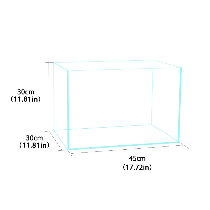 Fzone 10 Gal Rimless Low Iron Fish Tank Nova Clear Ultra-White 45Â° Mitered Edges Translucent Glass Anata Series Aquarium w/Black Foam Leveling Mat(S45-W30) - Image 3