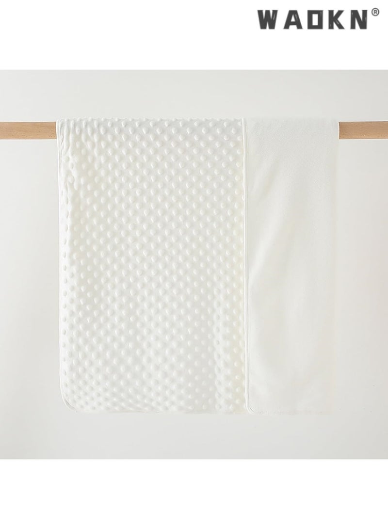 WAOKN Baby Blanket for Boys Girls, Soft Warm Plush Minky Baby Blanket with Dotted Backing, Newborn Double Layer Receiving Blanket for Stroller Crib - Image 2