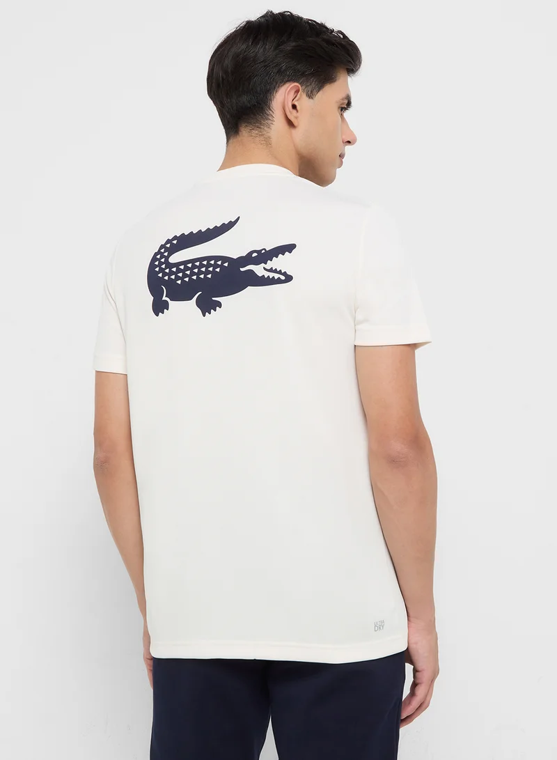 LACOSTE Ultra Dry Printed Crew Neck T-Shirt