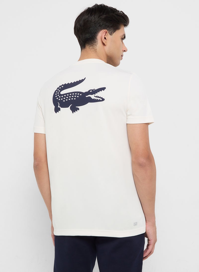LACOSTE Ultra Dry Printed Crew Neck T-Shirt - Image 2