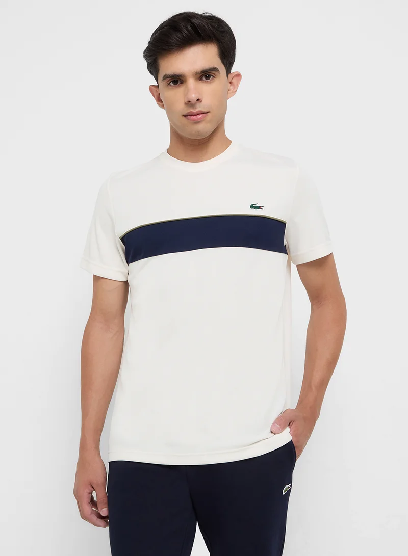LACOSTE Ultra Dry Printed Crew Neck T-Shirt