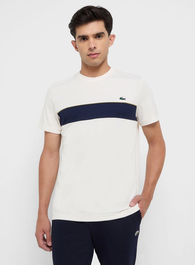 LACOSTE Ultra Dry Printed Crew Neck T-Shirt - Image 1