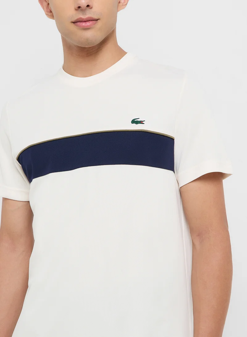 LACOSTE Ultra Dry Printed Crew Neck T-Shirt
