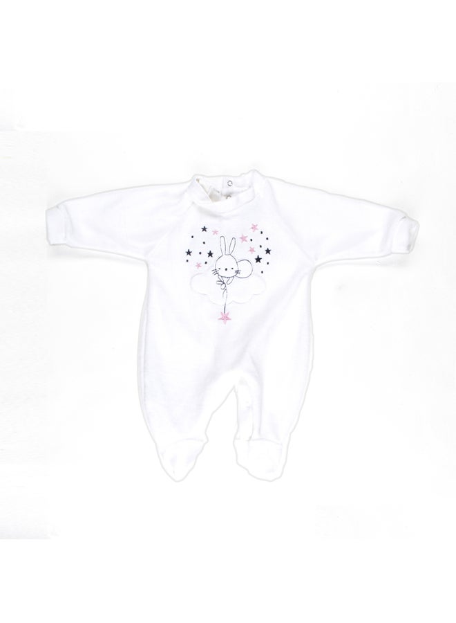 Baby Unisex Velvet Rabbit & Stars Printed Bodysuit