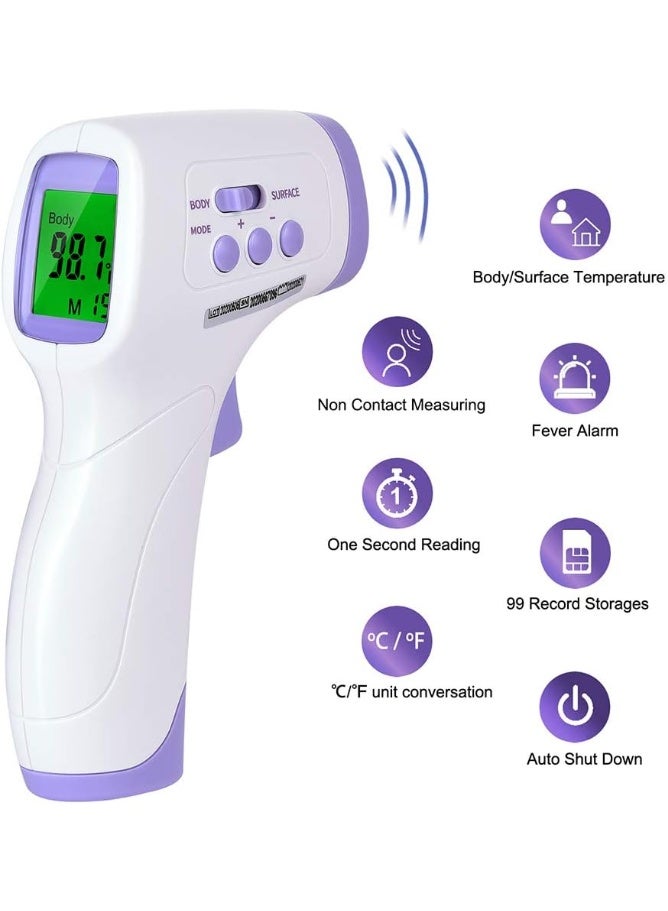 Contactless Thermometer for Adults & Kids – High Accuracy, 1-Second Response, 99 Memory, Body & Surface Modes, LCD Display - Image 2