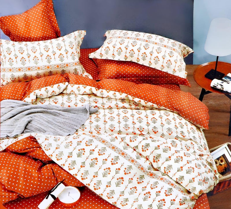 UmI. Brand Umi Super Soft Brushed Microfiber Cotton King Size Bedsheet with Pillow Covers Jaipuri Print Bedsheet Shrinkage Pack of 3 Piece Set108x108 inches or 274x274 cm - Image 5