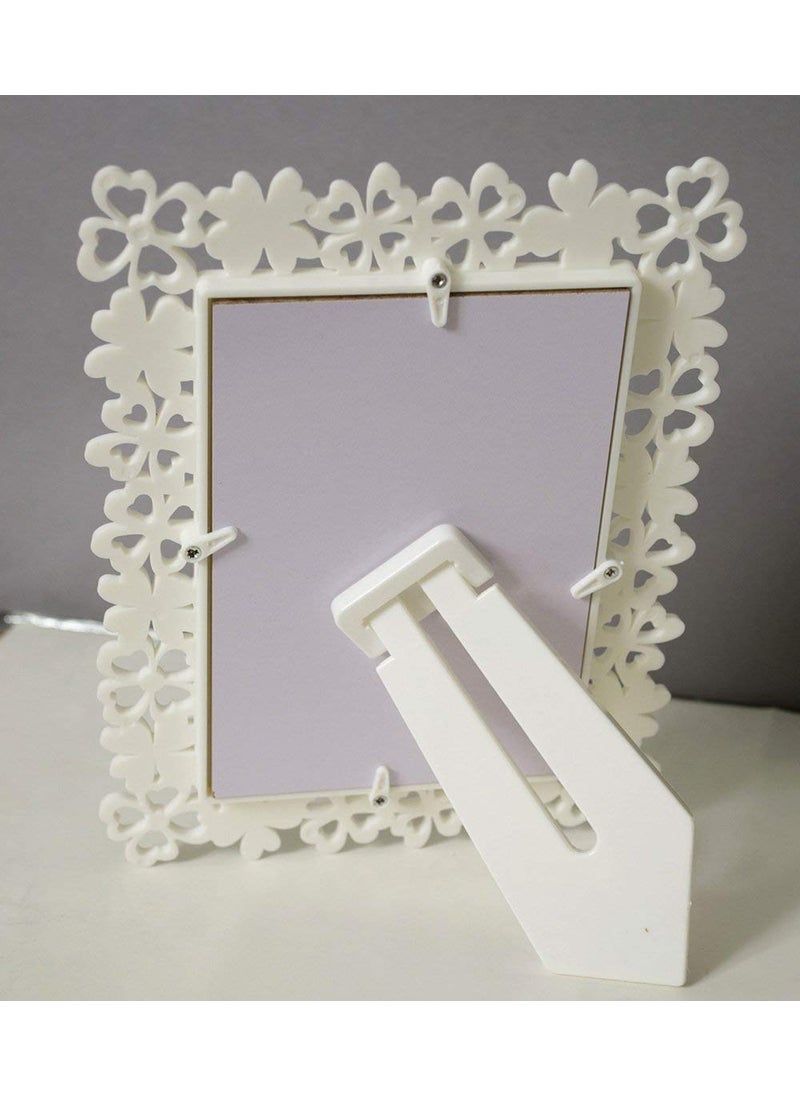 Art Street Art Street Decoralicious Flower Photo Frame for Home Decor (White, 4x6 Inches) - Set of 2  - Image 3