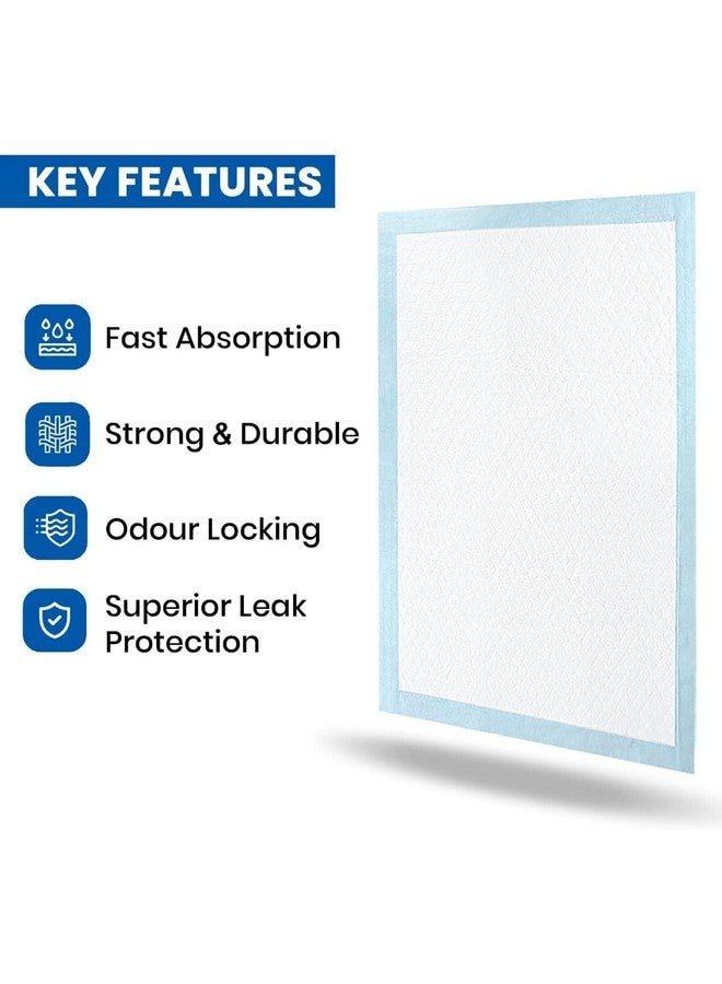 Cuff- Shield underpads, Super Absorbent Polymer u0026 Soft Surface (Large, 60x90 cm, Pack of 20 Pcs, Blue) - Image 4