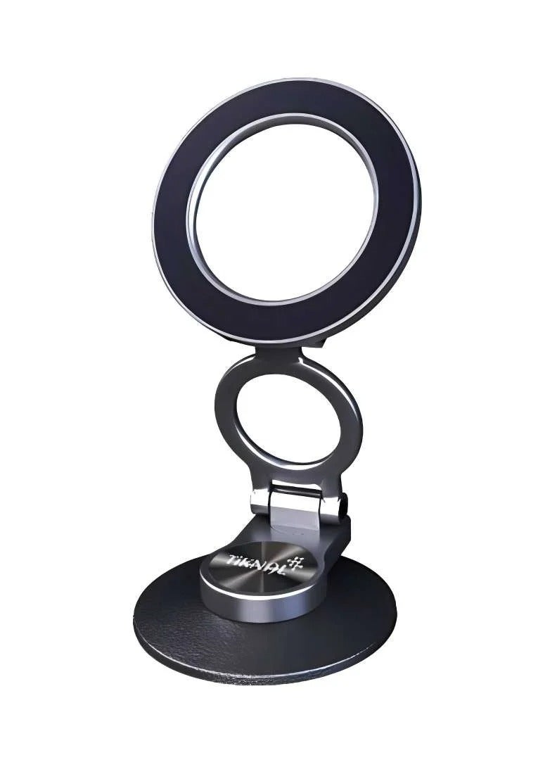 TiKNAL Foldable Magnetic Phone Holder with Vacuum Suction Base - Magnetic Stand for Car and Office, Model TK-H114