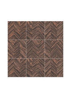 MOSAICOWALL MOSAICOWALL Wood Flex Chevron Decorative Tile Stickers 6inches x 6inches Brown 18 